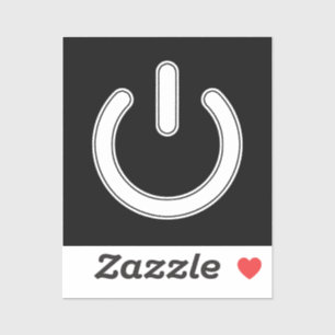 Energie-Symbol (Schwarz und Weiß) Aufkleber