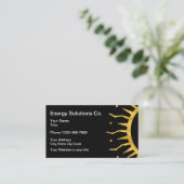 Energie-Themasun-Strahlen Visitenkarte (Stehend Vorderseite)