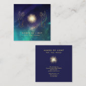 *~* Energie übergibt Universum kosmische Sterne Quadratische Visitenkarte (Vorne/Hinten)