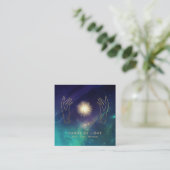 *~* Energie übergibt Universum kosmische Sterne Quadratische Visitenkarte (Stehend Vorderseite)