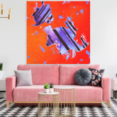 Energiecode 1CO24,  ( auf Keilrahmen gespannte Lei Leinwanddruck (Insitu (Wohnzimmer))