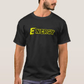 Energiedesign auf einem schwarzen T - Shirt (Vorderseite)