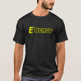 Energiedesign auf einem schwarzen T - Shirt