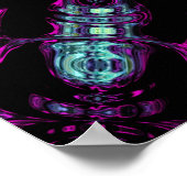 Energieerzeuger (farbiges abstraktes Muster) v1 Poster (Ecke)