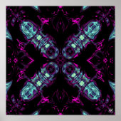 Energieerzeuger (farbiges abstraktes Muster) v1 Poster (Vorne)