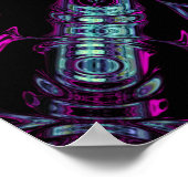 Energieerzeuger (farbiges abstraktes Muster) v2 Poster (Ecke)