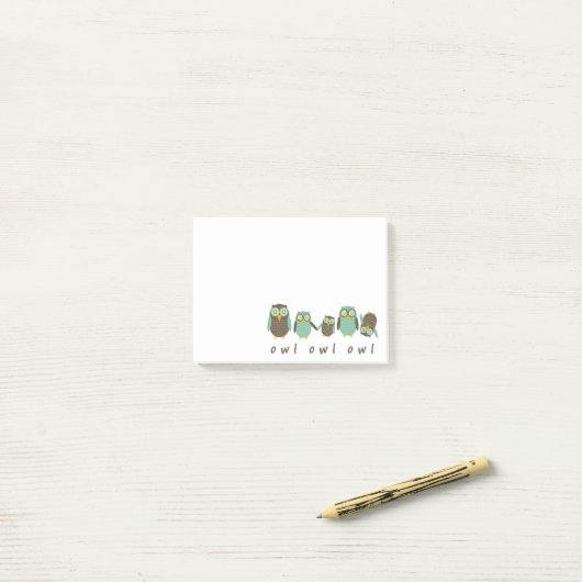 Energieeulen Post-it Klebezettel (Auf Schreibtisch)