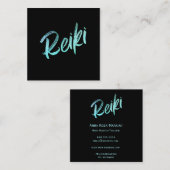 *~* Energiehändler Reiki Master Practitioner Quadratische Visitenkarte (Vorne/Hinten)