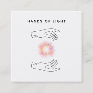*~* Energiehandschuh für Reiki Lichtheilung Quadratische Visitenkarte