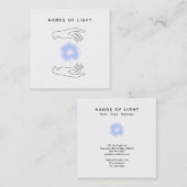 *~* Energiehandschuh + Lichtreiki-Heilung Quadratische Visitenkarte (Vorne/Hinten)