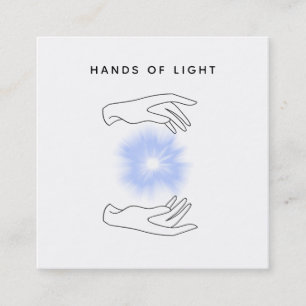 *~* Energiehandschuh   Light Reiki Healing Quadratische Visitenkarte