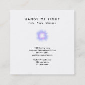 *~* Energiehandschuhe + Lichtertrekki-Heilung Quadratische Visitenkarte (Rückseite)
