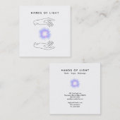 *~* Energiehandschuhe + Lichtertrekki-Heilung Quadratische Visitenkarte (Vorne/Hinten)