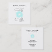 *~* Energiehandschuhe| Reiki-Lichtheilung Quadratische Visitenkarte (Vorne/Hinten)