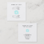 *~* Energiehandschuhe + Reiki Lichtheilung Quadratische Visitenkarte (Vorne/Hinten)