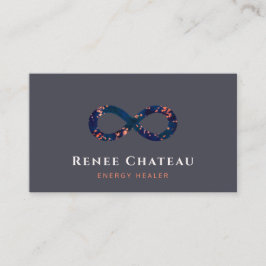 Energiehealer mit Funkeln für unendliche Symbol Visitenkarte