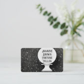 Energieheiler Kristallkugel antikes Grau psychisch Visitenkarte (Stehend Vorderseite)