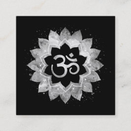 *~* Energieheilung Lotus Mandala Om Om Symbol Quadratische Visitenkarte