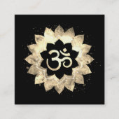*~* Energieheilung Mandala Lotus Om Om Symbol Quadratische Visitenkarte (Vorderseite)