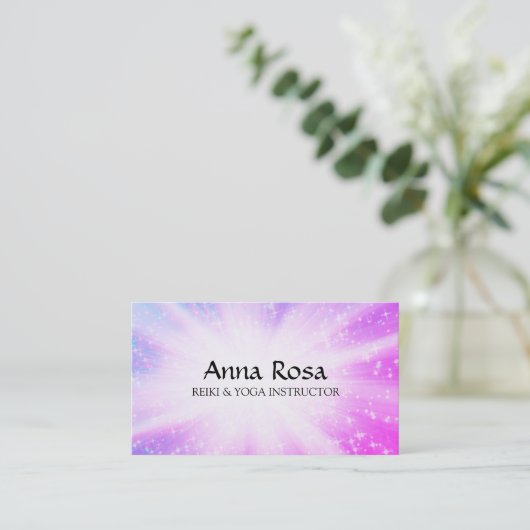 *~* Energiereserven Heilung Burst Glitzern Reiki Visitenkarte (Stehend Vorderseite)