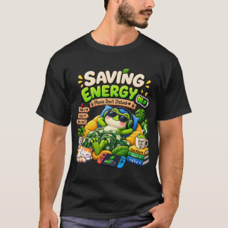 Energiesparender Frosch Lustiger Fauler Frosch Gem T-Shirt