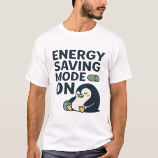 Energiesparmodus Ein -Lustiger Batterie Faulheitsm T-Shirt