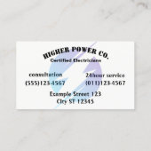 Energieunternehmen - Elektriker - Bolzen Visitenkarte (Rückseite)