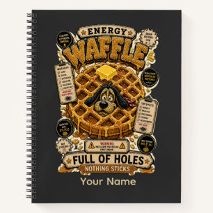 Energiewaffel voller Löcher Lustige Tabelle  Notizblock