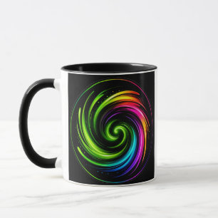 Energiewirbel-Regenbogen-Swirlakzent Tasse