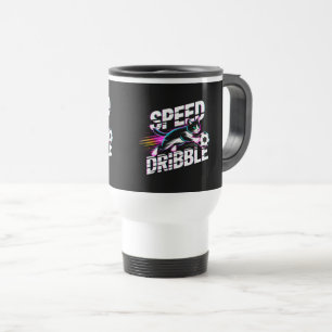 Energische Dribbling-Katze-Tasse - Für Fußballfans Reisebecher
