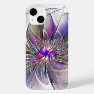Energische, farbenfrohe abstrakte fraktale Blumenk Case-Mate iPhone 14 Hülle