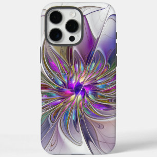 Energische, farbenfrohe abstrakte fraktale Blumenk iPhone 16 Pro Max Hülle