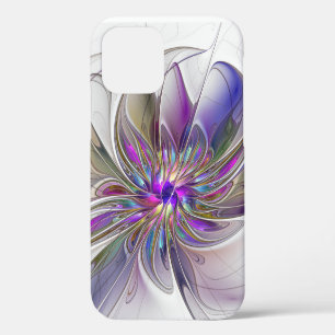 Energische, farbenfrohe abstrakte fraktale Blumenk iPhone 12 Pro Hülle