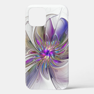 Energische, farbenfrohe abstrakte fraktale Blumenk iPhone 12 Pro Hülle
