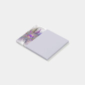 Energische, farbenfrohe abstrakte fraktale Blumenk Post-it Klebezettel (angewinkelt)