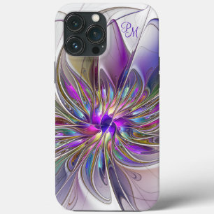 Energische farbenfrohe abstrakte Kunst Blumen Init Case-Mate iPhone Hülle