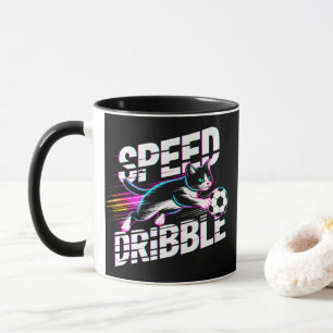 Energische Fußball-Katzen-Tasse - Lustiger Trainer Tasse