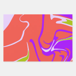 Energische moderne Farbgebung Geschenkpapier Set