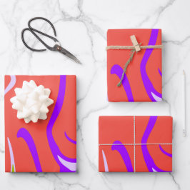 Energische moderne Farbgebung Geschenkpapier Set