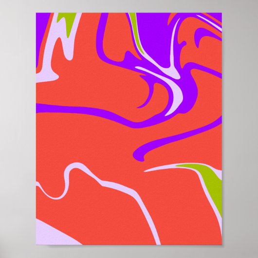 Energische moderne Farbgebung Poster (Vorne)