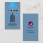 Energische vertikale globale Linien Import-export Visitenkarte (Vorne/Hinten)