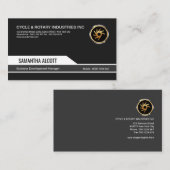 Energischer dynamischer schwarzer moderner visitenkarte (Vorne/Hinten)