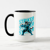 Energischer Fußball-Katzen-Kaffeebecher Tasse (Links)