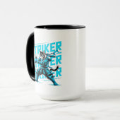 Energischer Fußball-Katzen-Kaffeebecher Tasse (Vorderseite Links)