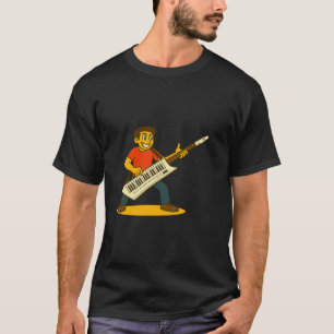 Energischer Mann, der Keytar spielt T-Shirt