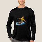 Energischer Mann Wakeboarden  Tri-Blend Shirt (Vorderseite)