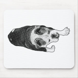 Energischer Punkt Hund schärft tägliche Bürokreati Mousepad