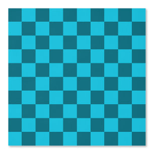 Energisierendes Teal- und Türkis-Schachbrettmuster Tapete