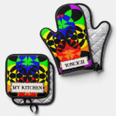 Energize von Kenneth Yoncich Ofenhandschuh & Topflappen-Set (Vorderseite/Rückseite)
