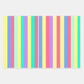 Energizing Spring Pastel Stripes Geschenkpapier Set (Vorderseite 3)